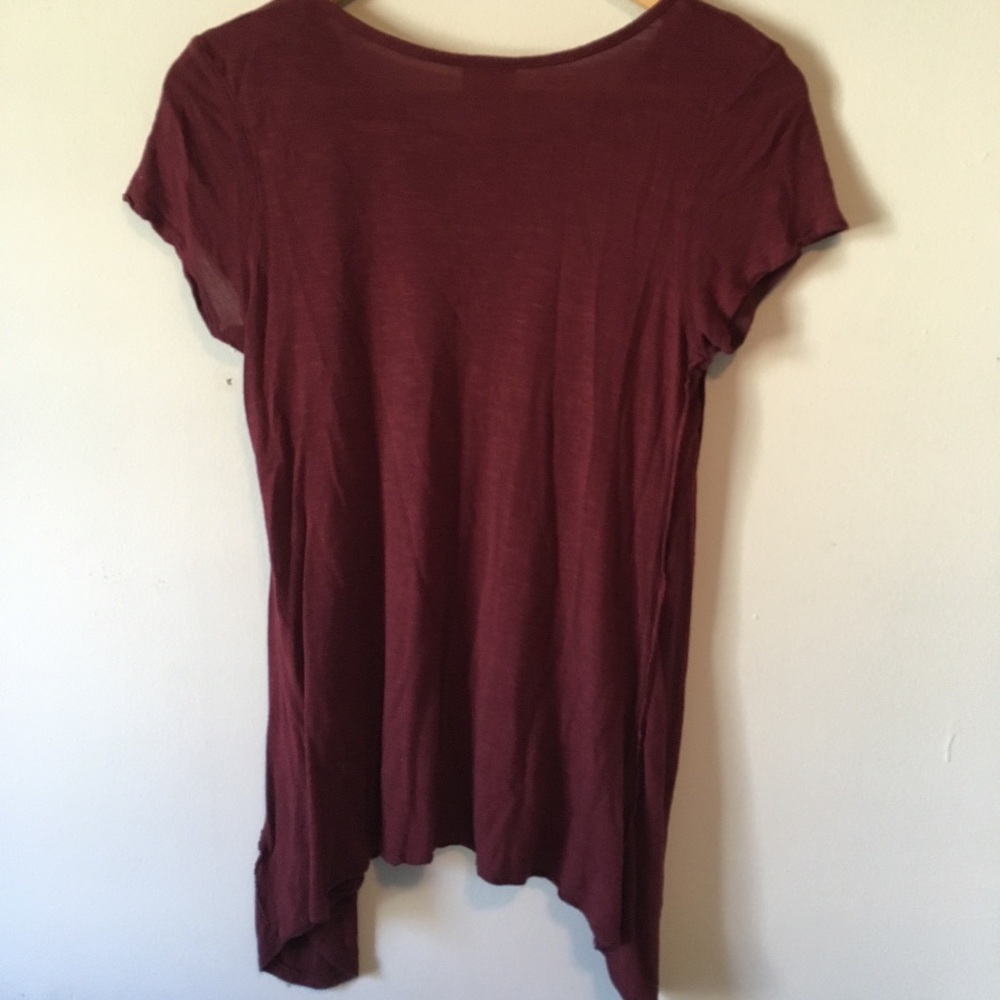 SOLD Mossimo • Burgundy crew neck tee - Picture 2 of 5